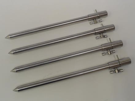 Bank Sticks - Hengelhouders - Vissen - Uitschuifbaar - 30-50cm - Zilver