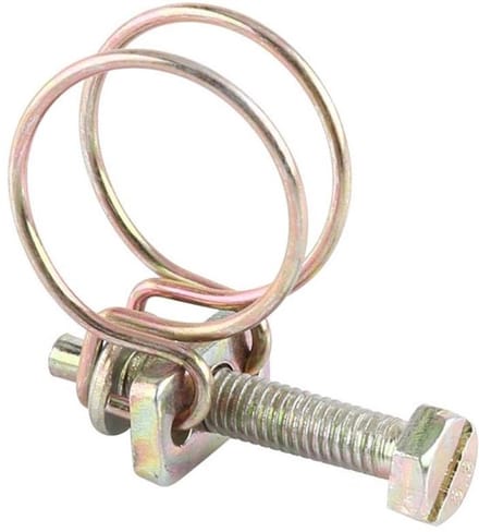 Allecto - Verstelbare Dubbele Draad Slangenklemmen - 10 Stuks Rvs