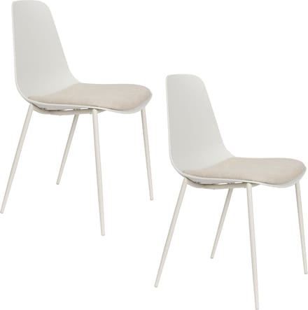 Housecraft Living Jeffrey Eetkamerstoelen Wit - Set van 4