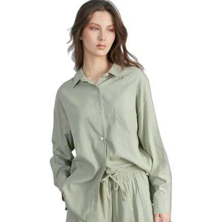 Blouse met klassieke kraag in gestructureerde stof dames 24 Colours