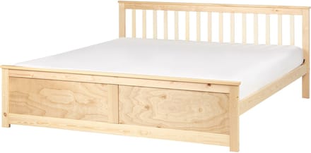 OLENDON - Tweepersoonsbed - Lichtbruin - 180 x 200 cm - Dennenhout