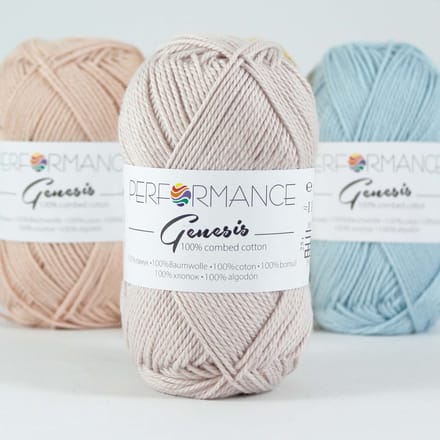 Genesis beige roze 3000 - 5 bollen gekamd katoengaren - pendikte 3,5 a 4mm
