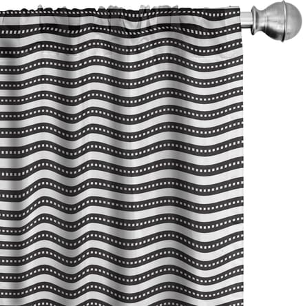 Gestreepte gordijnen – 2x75x175 cm – microvezel, halfdonker