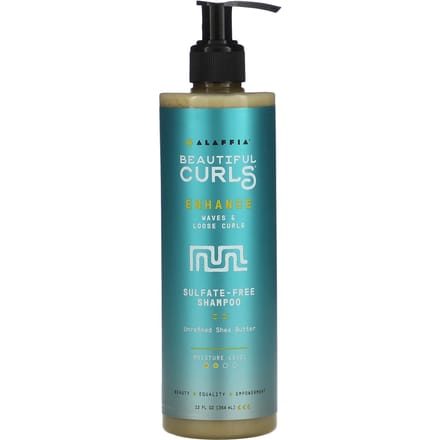 Alaffia, Beautiful Curls, Sulfate-Free Shampoo, Unrefined Shea Butter, 12 fl oz (354 ml) blue