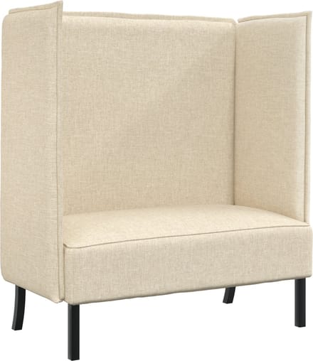 vidaXL - Hoog - rugbank - 101cm - Crème - Stof