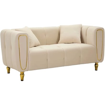 Bank Alma Cream With Cushions 155×81×71 cm
