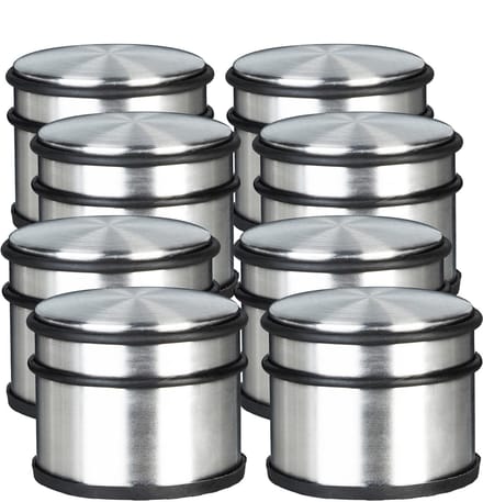 8 x XL deurstopper - chroom design - deurbuffer - deurstop - 1,2 kg - edelstaal