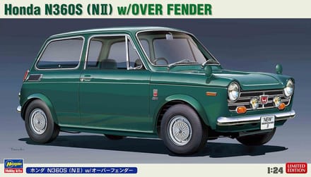 Hasegawa Modelbouwpakket Auto - 20659 Honda N360S (N II) w/Over Fender Plastic - 1:24 - Modelbouw