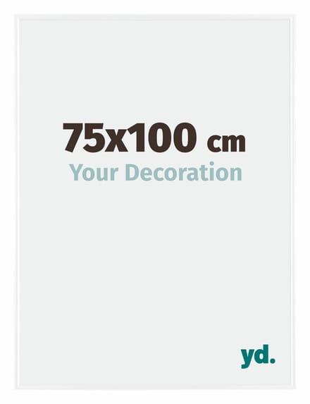 Your Decoration - Fotolijst 75x100 cm - Kunststof - Wit Hoogglans - Evry