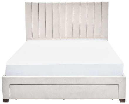 Vente-unique Bedframe stof beige 160 x 200 cm