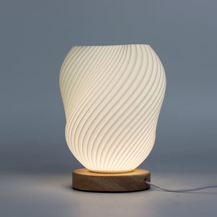 Tafellamp / Bureaulamp New Wave Schelp Gedraaid - (hxbxd) ca. 18cm x 13cm x 17cm