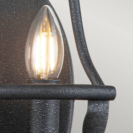 Quoizel LED Wandlamp Bradbury | 2X E14 Max 40W | Grey Ash