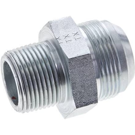 JIC  Dubbele Nippel UN 1-5/8''-12 X 1'' NPT Staal 140bar