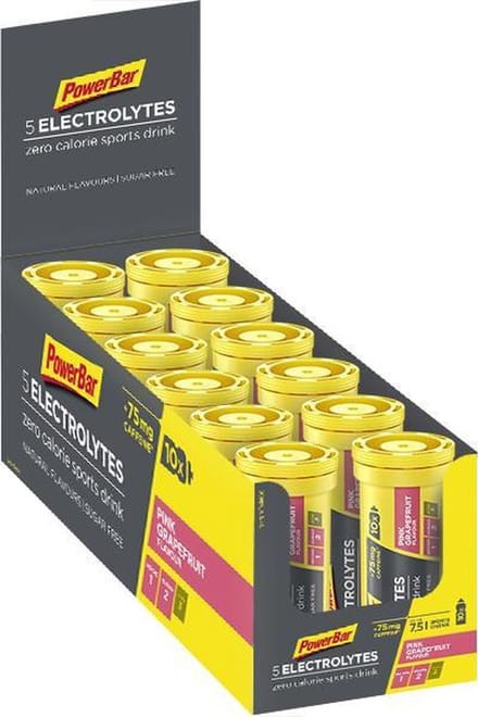5 Electrolytes Sports Drink - 12 x 10Tabs - Pinke Grapefruit Caffeine