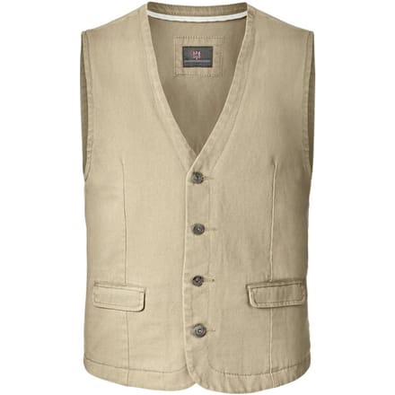 Jan Vanderstorm herren Bodywarmer - 62 - beige - Plus Size
