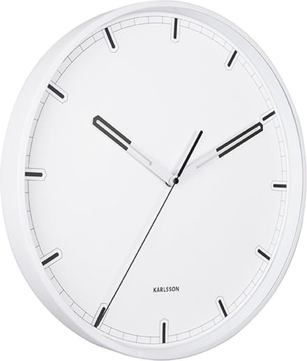 Karlsson Wandklok Dipped - IJzer Wit met Zwart - Ø40cm