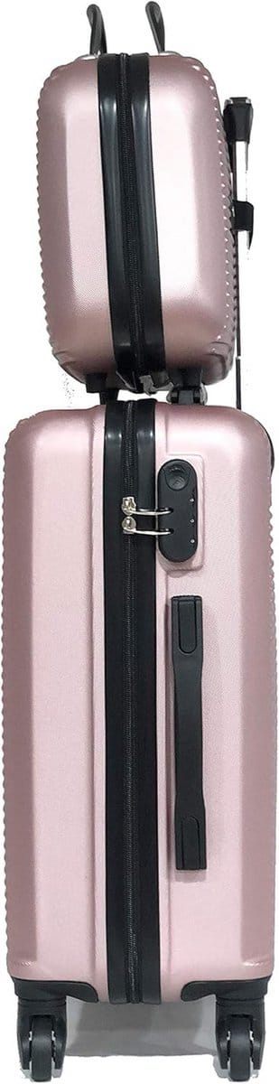 Handzame Koffer met Make-up Tas - Geschikt voor Handbagage