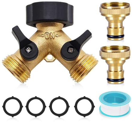 MTTproducts - Y-Verdeler Water 3/4 Inch met 2 Afsluitkranen