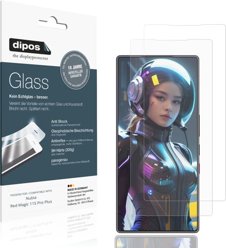 dipos – 2x Matte Pantserfolie geschikt voor Nubia Red Magic 11S Pro Plus | 9H Screenprotector