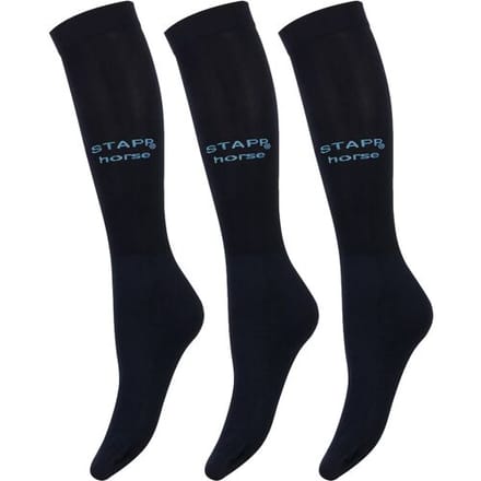 STAPP Horse Paardrijsokken Ultra Fine 3-pack Marine-35/42