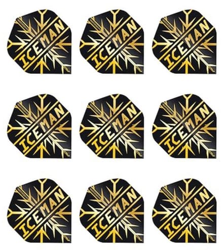Hardcore Premium Gold Snowflake Dart Flights - 3 Sets per Pack (9 Dart Flights)