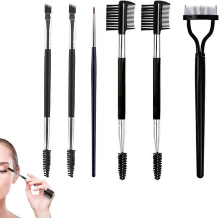 Set van 6 Wimperkrullers met Wimperkam, 2-Piece Wimperkam en Precisieborstel voor Professionele Oogmake-up