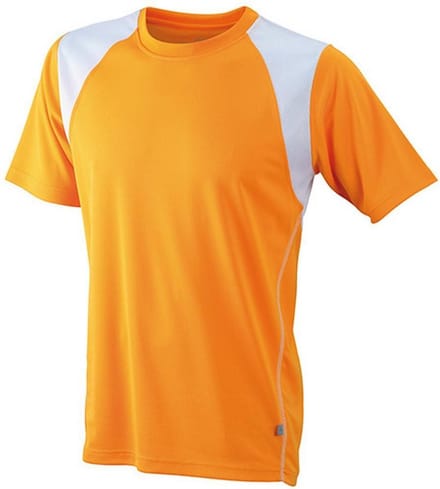 James and Nicholson Kinderen/Kinderen Junior Running Top (Oranje/Wit)
