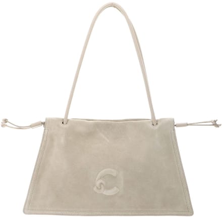 COCCINELLE Leren schoudertas Dulse Suede Shoulderbag Sandshell / Sandshell beige