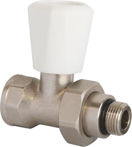 Vernikkelde Rechte Radiatorkraan 3/8" - Handmatige Verwarming Thermostaatkraan
