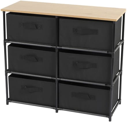 "LE KUBE" REK MET 6 LADES 75,6 × 29,7 × H68 CM