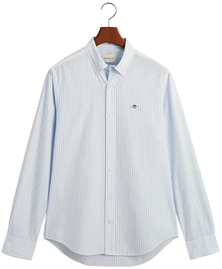 Gant Slim Fit Striped Poplin Overhemd Met Lange Mouwen Wit XL Man