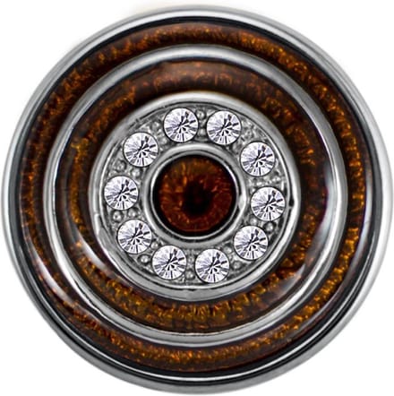 Quiges - Drukknoop Mini 12mm Cirkels Bruin - EBCMK036