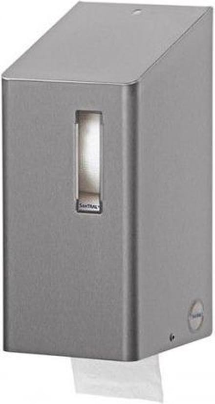 SanTRAL RVS doproldispenser voor 2 doprollen (2201444 AFP-C)
