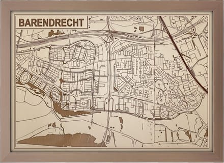Decoratief Beeld - Houten Van Barendrecht - Hout - Bekroned - Bruin - 21 X 30 Cm