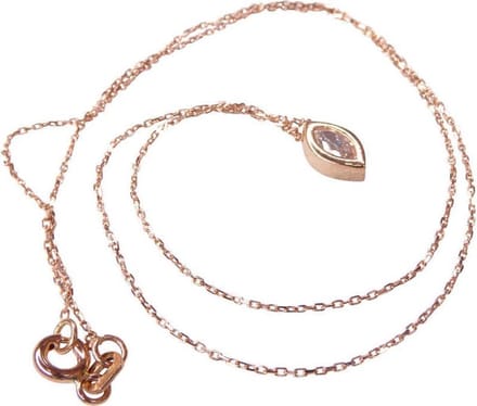 Rose gouden zirkonia marquise hanger