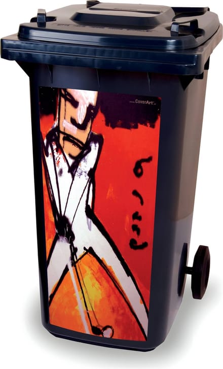 Container sticker - Herman Brood - Golf - kliko sticker - afvalbak stickers - vuilnisbak - CoverArt