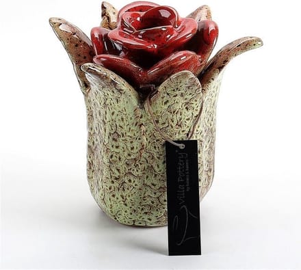 Vaas Lilou groen rood 16x15xH15