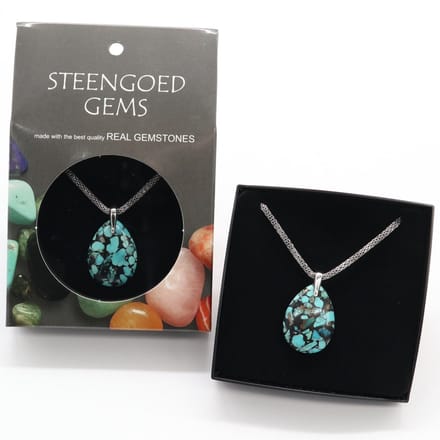 Gemstone ketting Turkoois
