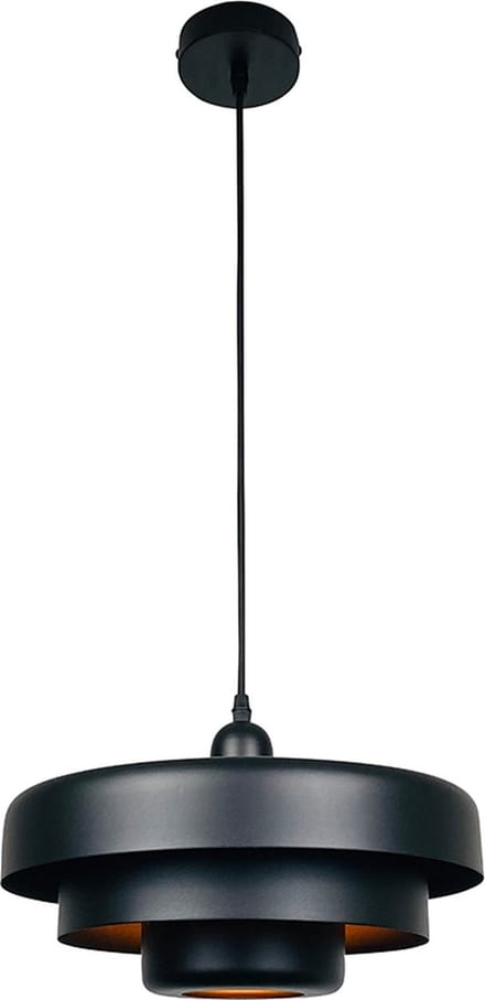 Olucia - MEREDITH - Hanglamp - Zwart - Vorm: Rond