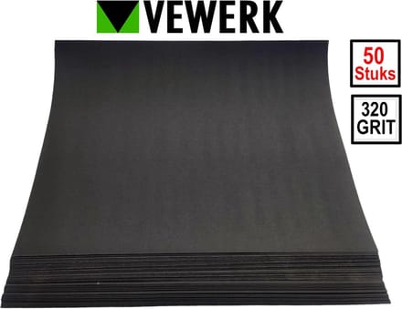 50 Vellen waterproof schuurpapier korrel 320