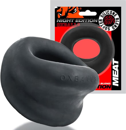 Oxballs - Meat Cockring - Night Edition - Siliconen/TPR - Zwart