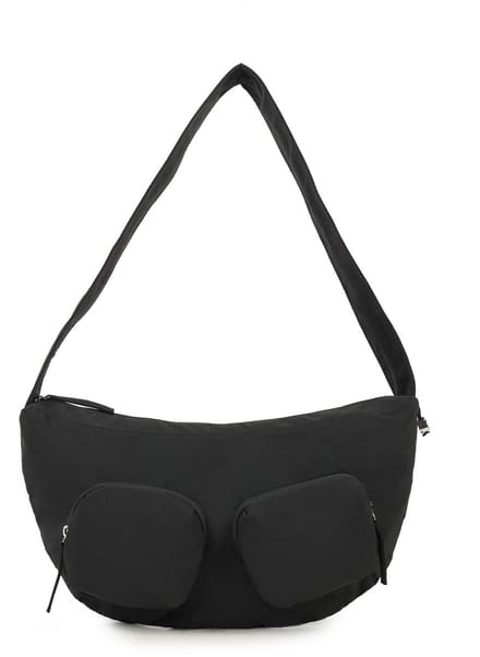 Giuliano Nylon crossbody heuptas Miloua - Dames - Zwart