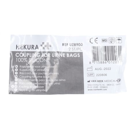 HEKURA Raccord pour Poches Urinaires 2 Accessoires