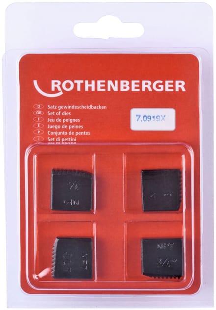 ROTHENBERGER SC Snijbekken, NPT, 3/4", 4 stuks - 070919X