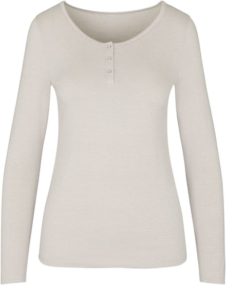 Hunkemöller Pyjama Top Thin Stripe Grijs