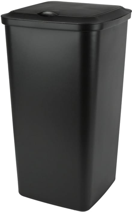 Prullenbak - Afvalbak - 24L - Zwart - Klep