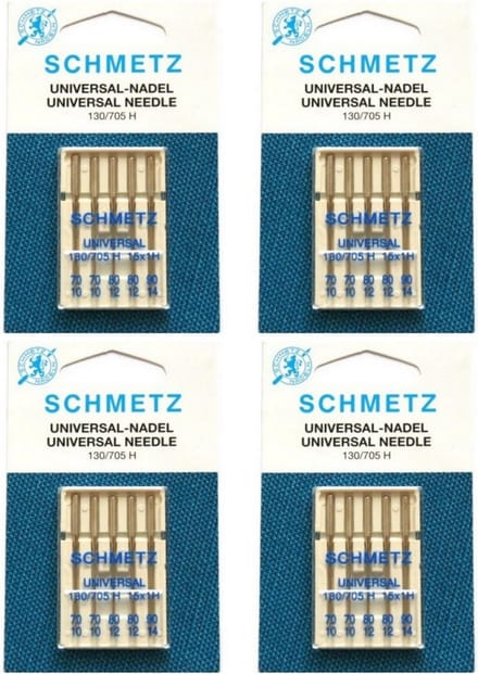 Schmetz machinenaalden assorti 70-90 (5 naalden) universeel, 4 kaarten