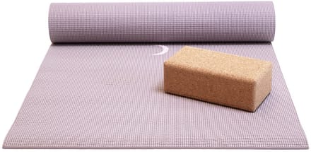 Basispakket yogamat en blok - moon lavendel