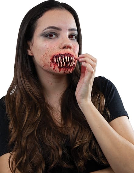 Partychimp Nightmare Fangs Applicatie Halloween Carnaval- Latex