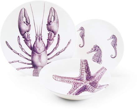Excelsa 63034 Flore et Faune placemat, keramiek, paars
